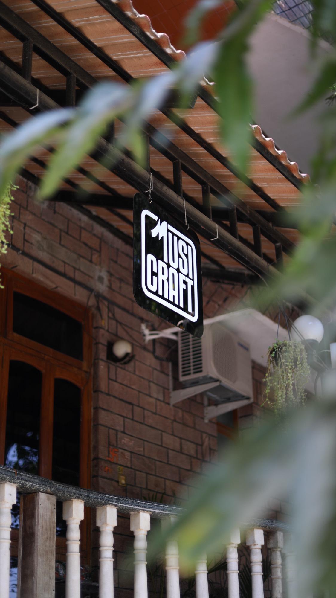 The Musicraft Academy signboard hanging outside a branch